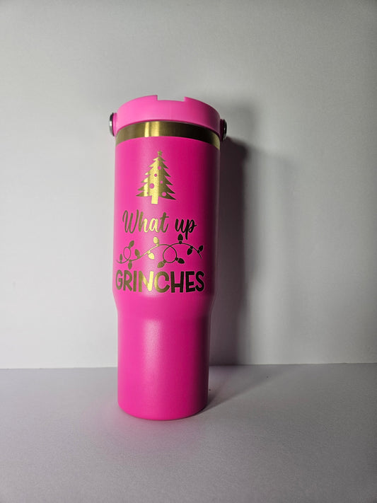 Carolina 30oz Customizable Flip Straw Gold Tumbler