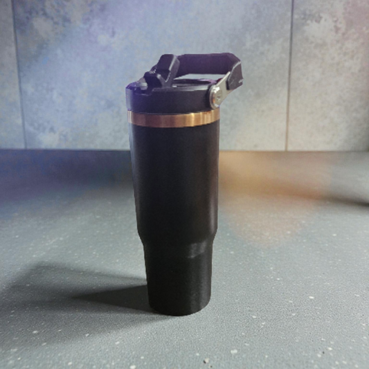 Carolina 30oz Customizable Flip Straw Gold Tumbler