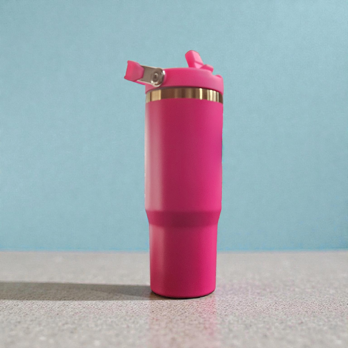 Carolina 30oz Customizable Flip Straw Gold Tumbler